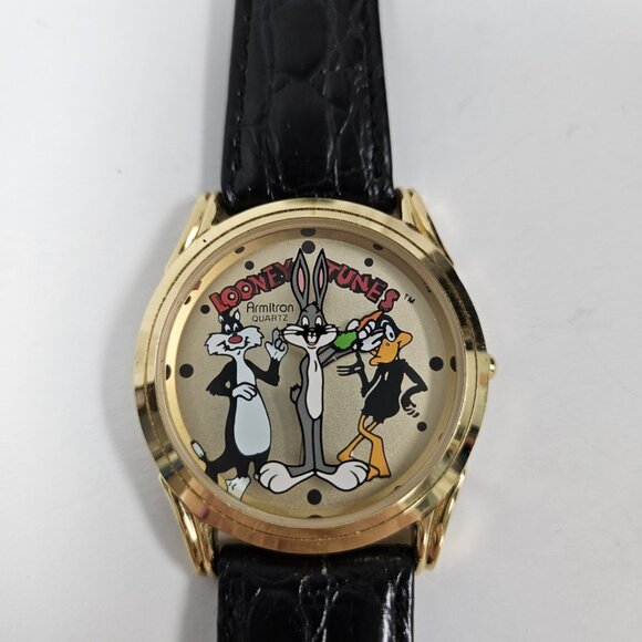 Vintage Looney Tunes Sylvester Daffy and Bugs Armitron Quartz Watch 1992 main image 5
